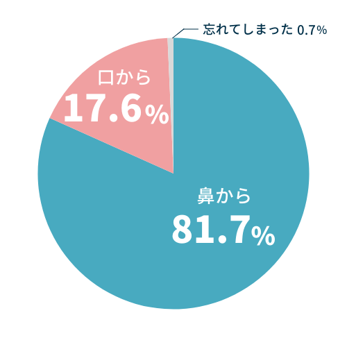 今回の胃カメラは鼻から？口から？